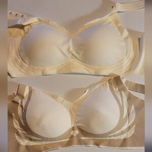Women's Viral Sports Bras, Cream And Tan Or Solid Cream In Color, XL